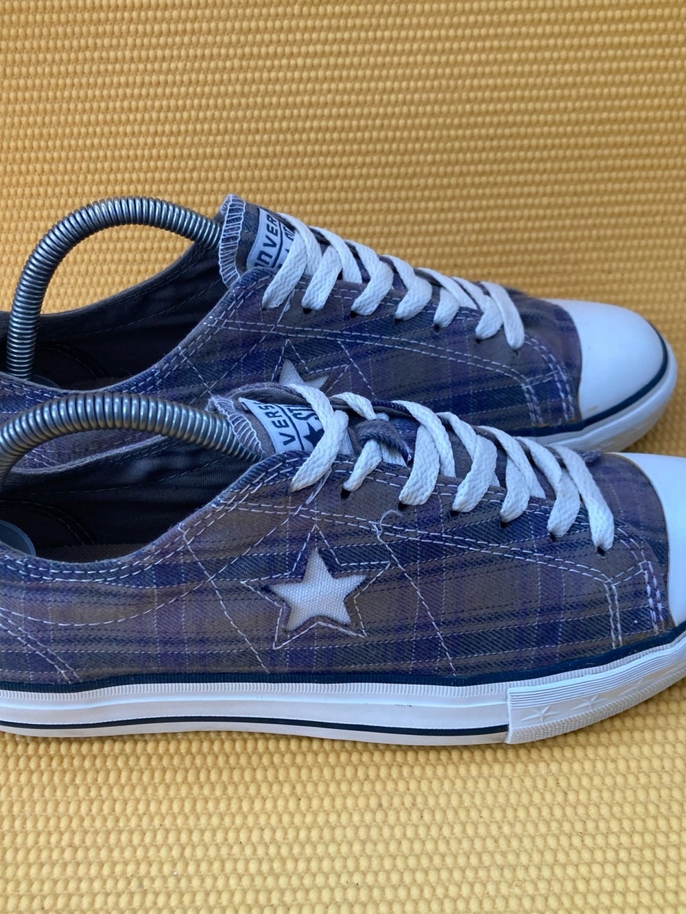 Converse All Star Plaid Sneakers Women's size 10